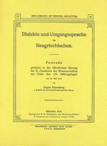 158171-Dialekte und Umgangssprache im Neugriechischen