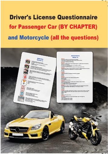 296829-Driver’s licence questionnaire for passenger car (by chapter) and motorcycle (all the questions)